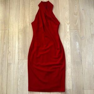 Rachel Roy Halter Sheath Dress in Red Size S